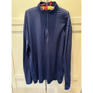 Scottevest Qzip Zip Pullover Shirt with Hidden Pockets Navy Blue Men’s Sz XL